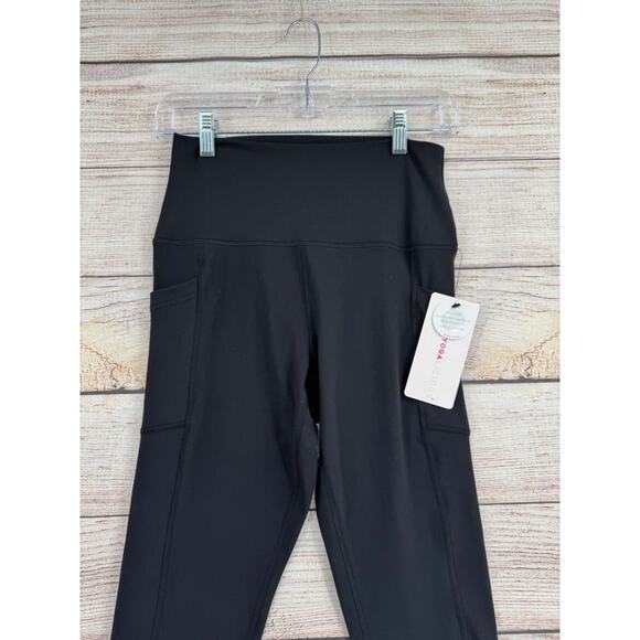 Yogalicious Tech Elastic Free High Waist Side Pocket 7/8 Legging Women's L Black - Picture 3 of 11